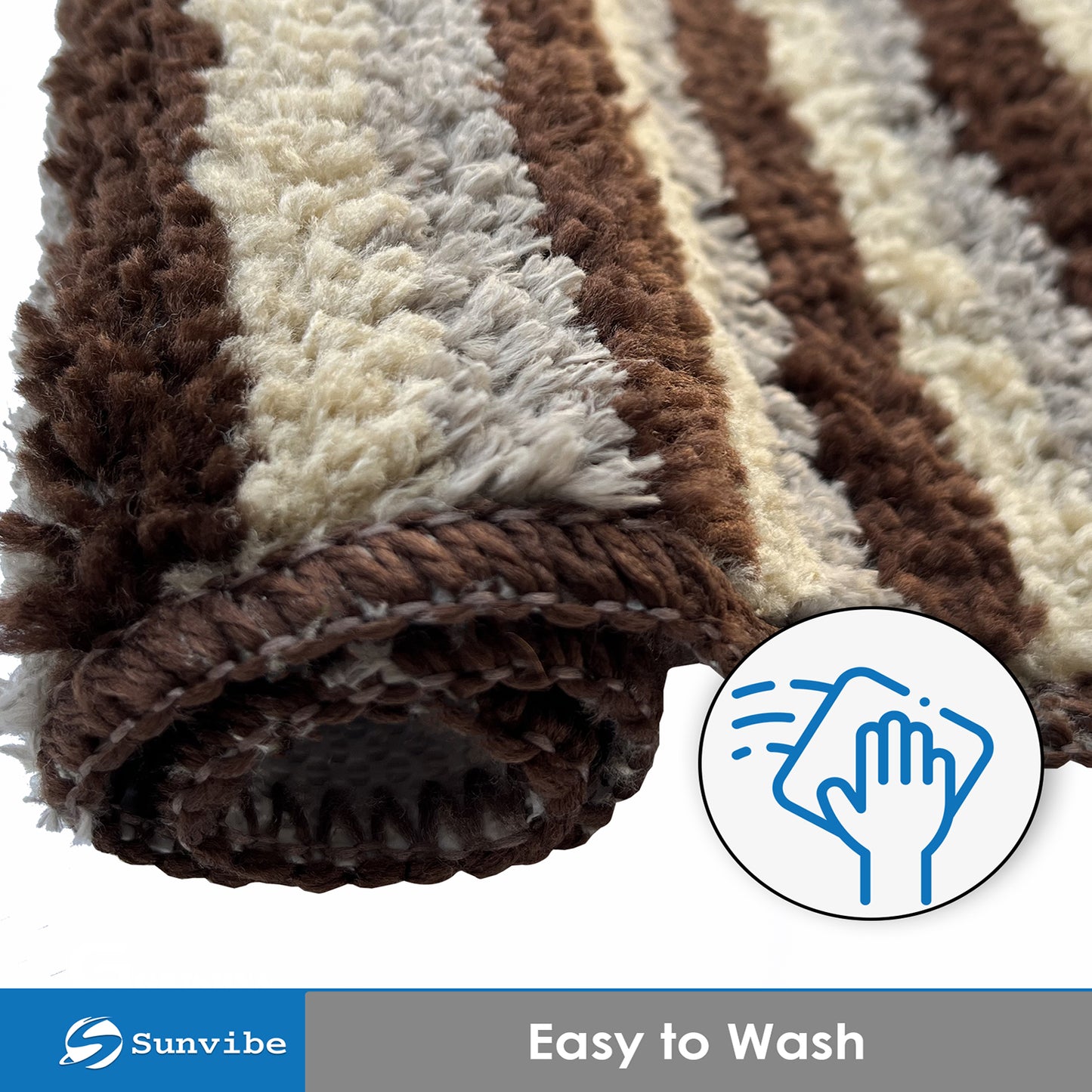 Microfiber Bath Mat  (Brown-1 Piece)