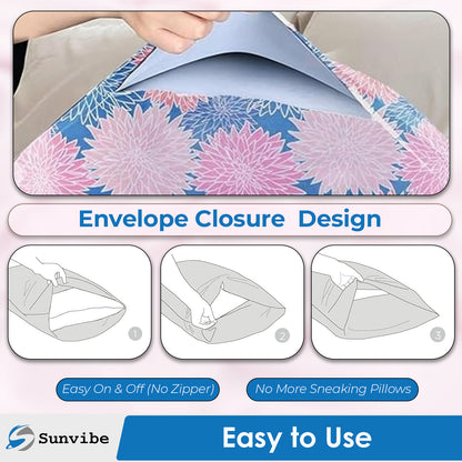 Sunvibe 3D Printed Pillow Cover for Bedroom | Soft & Durable Microfiber Cushion Cover | Fade-Resistant, Skin-Friendly, Hidden Zipper | Decorative Pillowcase for Sofa & Bed