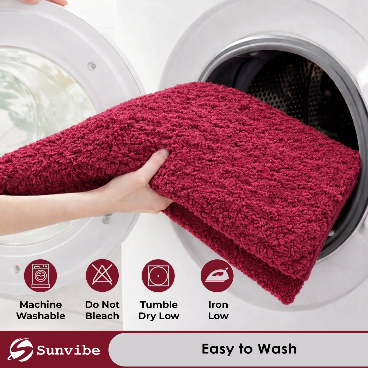 Sunvibe Premium Microfiber Floor Mat – Super Soft, Highly Absorbent & Quick Dry | Anti-Slip Multipurpose Mat for Bathroom, Kitchen & Bedroom (40 x 60 cm)