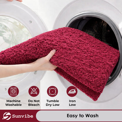 Sunvibe Premium Microfiber Floor Mat – Super Soft, Highly Absorbent & Quick Dry | Anti-Slip Multipurpose Mat for Bathroom, Kitchen & Bedroom (40 x 60 cm)