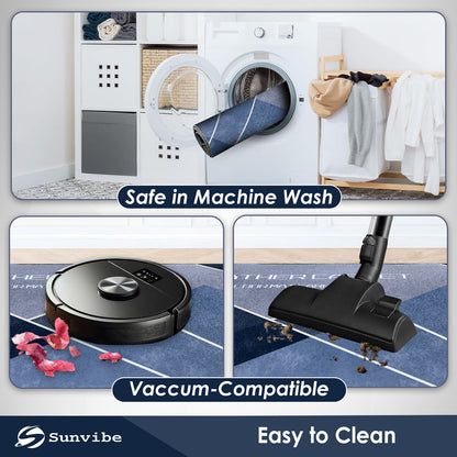 Kitchen Floor Mat 3.5mm (120x40cm & 40x60cm, Feather Print-2 Pieces)