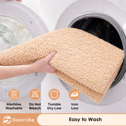 Sunvibe   Premium Microfiber Floor Mat – Super Soft, Highly Absorbent & Quick Dry | Anti-Slip Multipurpose Mat for Bathroom, Kitchen & Bedroom (40 x 60 cm)
