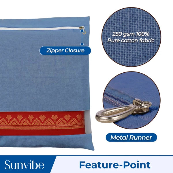 Saree Clothes Bags/Covers/Poches For Storage With Zip Closure (16 X 14 Inches)