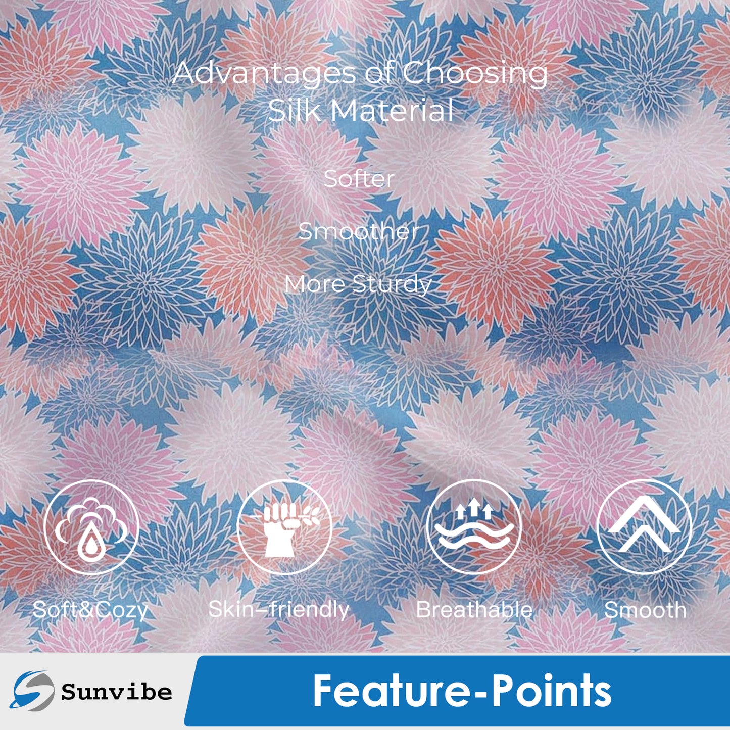 Sunvibe 3D Printed Pillow Cover for Bedroom | Soft & Durable Microfiber Cushion Cover | Fade-Resistant, Skin-Friendly, Hidden Zipper | Decorative Pillowcase for Sofa & Bed