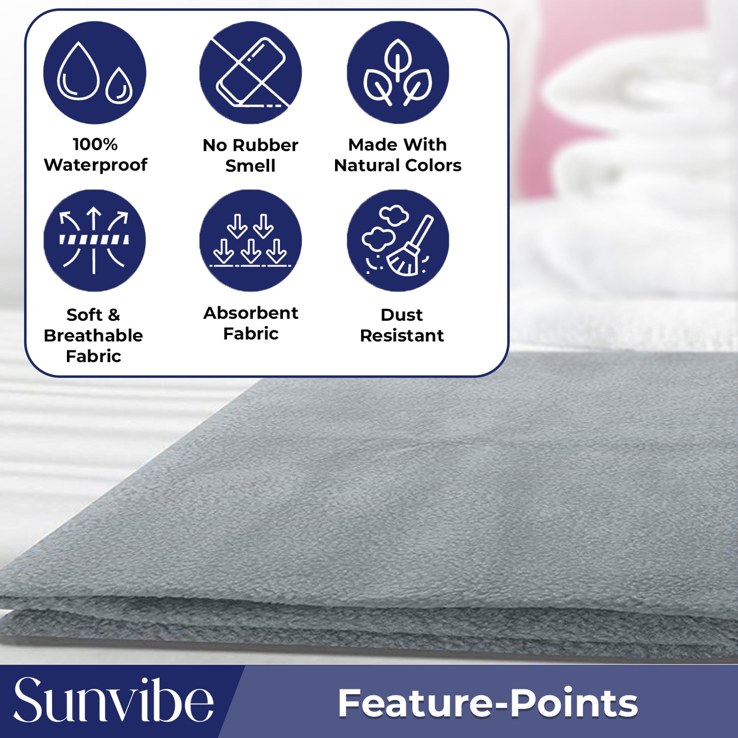 Absorbent & Waterproof Baby Mattress Protector Sheet – Quick Dry, Washable