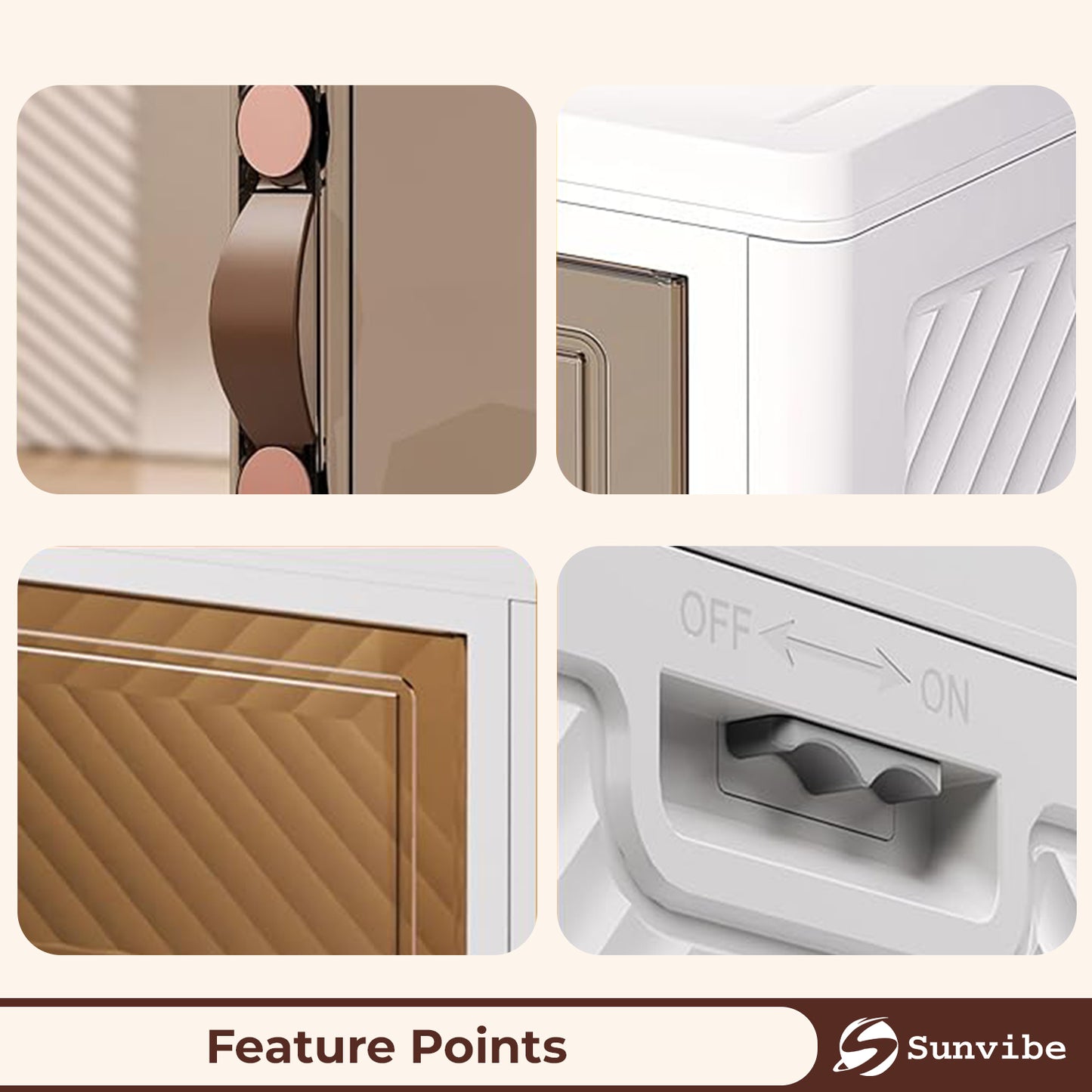 Premium Dual-Door Transparent Storage Cabinet (Pack of 3)