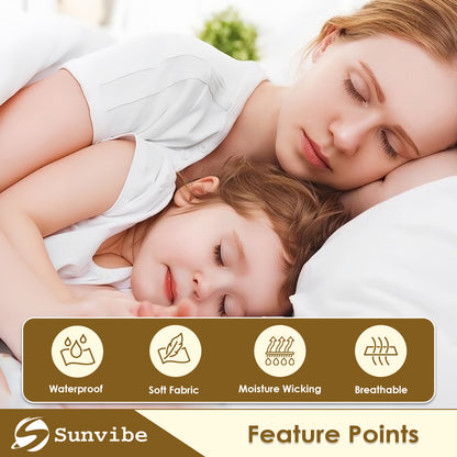 Mattress Protector – Waterproof, Breathable & Soft Cotton(Beige)