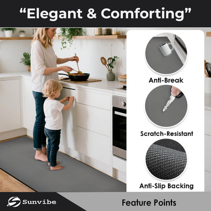 Kitchen Floor Mat 3.5mm (120x40cm & 40x60cm, Grey)