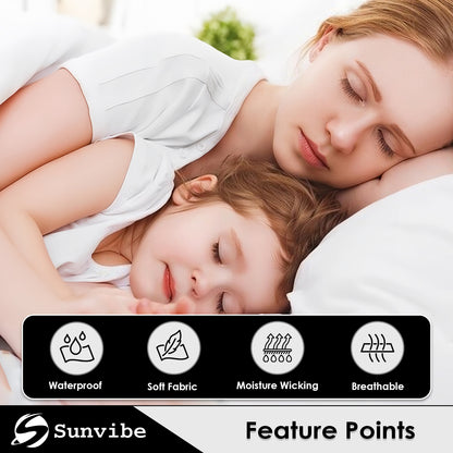 Mattress Protector – Waterproof, Breathable & Soft Cotton  (White)