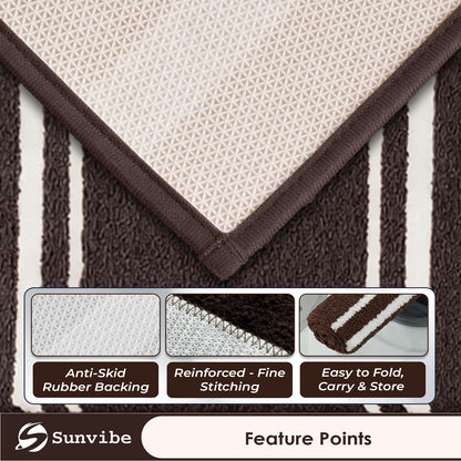 Super Soft Microfiber Bath Mat | Ultra Absorbent & Quick Dry | Anti-Slip Backing | Machine Washable Bathroom Floor Mat