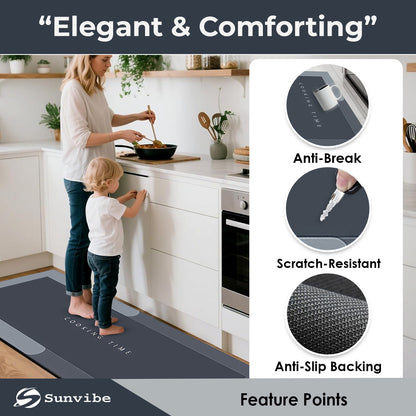 Kitchen Floor Mat 3.5mm (120x40cm & 40x60cm, Cooking Grey)