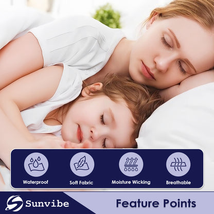 Mattress Protector – Waterproof, Breathable & Soft Cotton Navy-blue