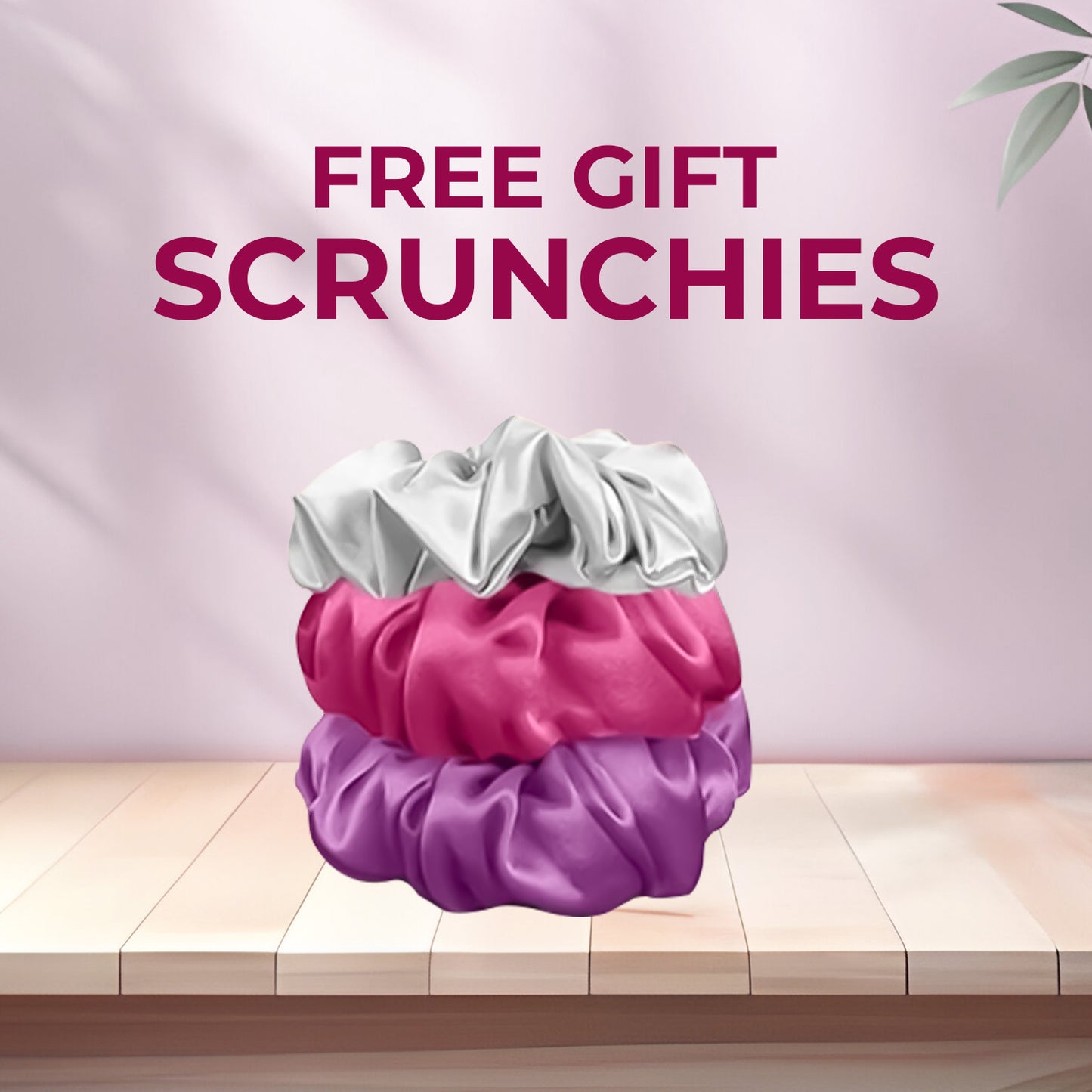 Sunvibe Multicolor Luxury Satin Scrunchies - Anti-Hair-Breakage for Women & Girls