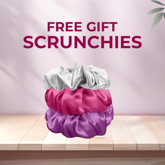 Sunvibe Multicolor Luxury Satin Scrunchies - Anti-Hair-Breakage for Women & Girls