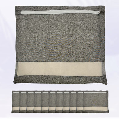 Saree Clothes Bags/Covers/Poches For Storage With Zip Closure (16 X 14 Inches, Grey) (Copy)