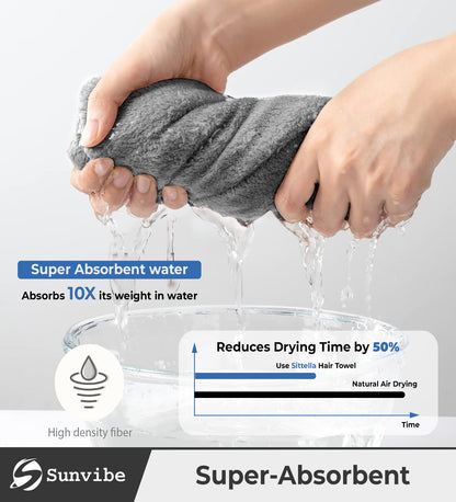 Quick Drying Microfiber 500 GSM Hair Bath Towel (Grey)