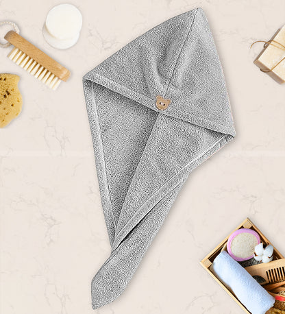 Quick Drying Microfiber 500 GSM Hair Bath Towel (Grey)