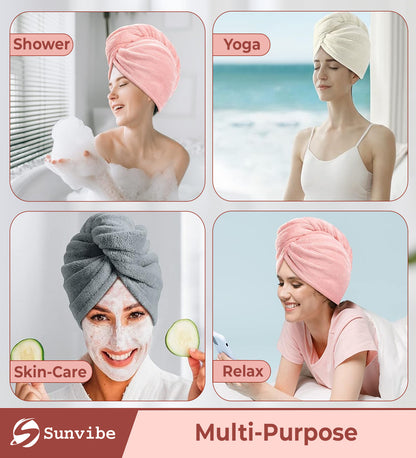 Quick Drying Microfiber 500 GSM Hair Bath Towel (Pink)