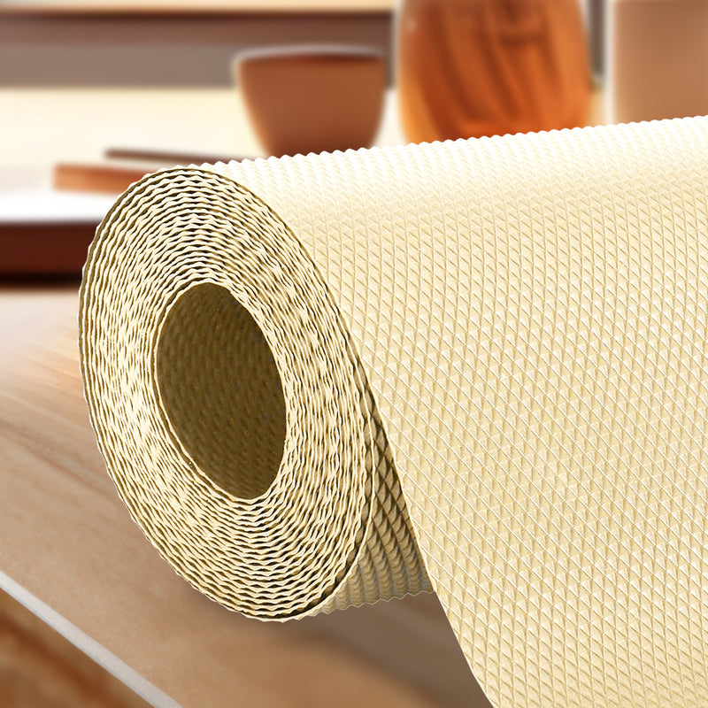 Drawer Cabinet Almirah Mat (45cm X 500cm) Waterproof Washable Mats (Ivory)