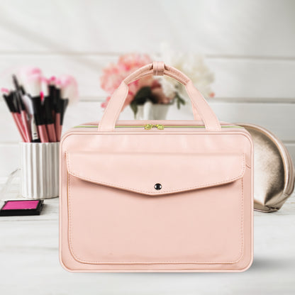 Waterproof PU Leather Hanging Toiletry & Makeup Organizer for Women
