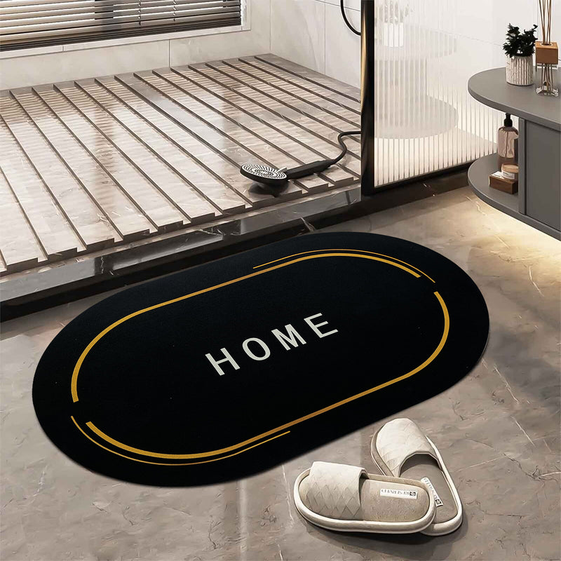 Bath Mat 3.5mm Anti-Skid Water Soaking Home Print Door Floor Mat