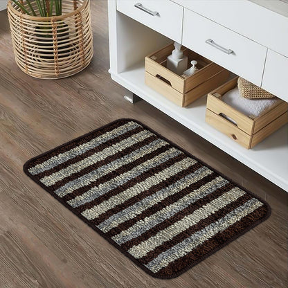 Microfiber Bath Mat  (Brown-1 Piece)