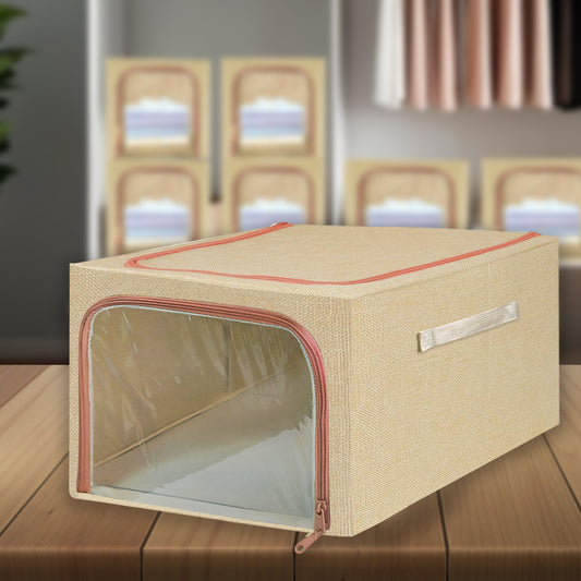 31 L Double-Sided Zipper Storage Box -Beige
