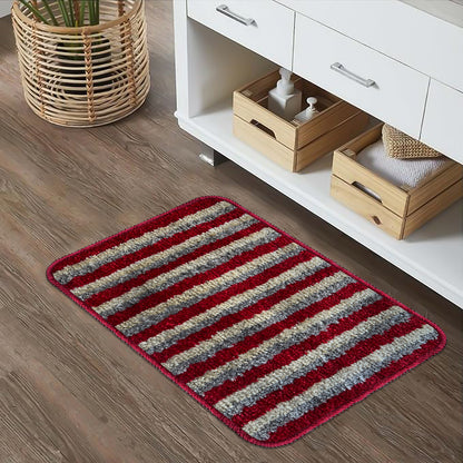 Microfiber Bath Mat  (Red-1 Piece)