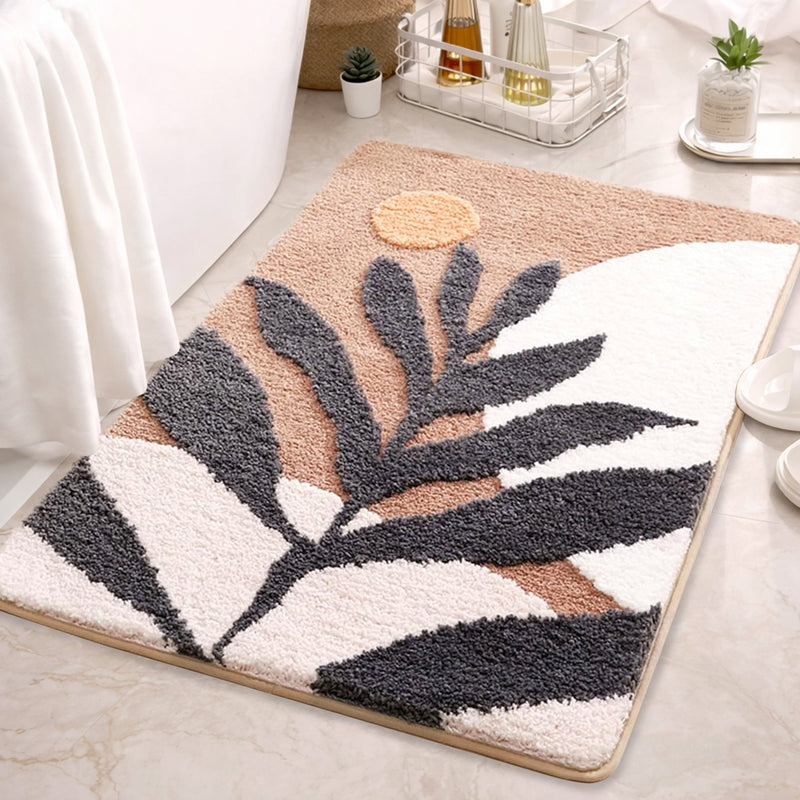 3D Microfiber Floor Mat | Ultra Soft & Super Absorbent Bath Mat | Anti-Slip Backing | Quick Dry Washable Rug for Bathroom, Kitchen & Bedroom