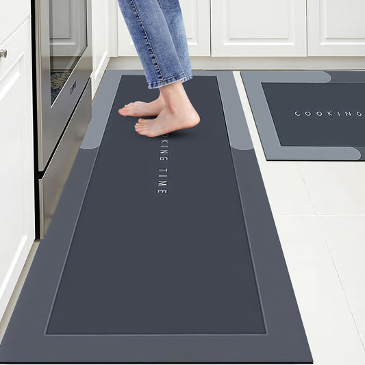 Kitchen Floor Mat 3.5mm (120x40cm & 40x60cm, Cooking Grey)