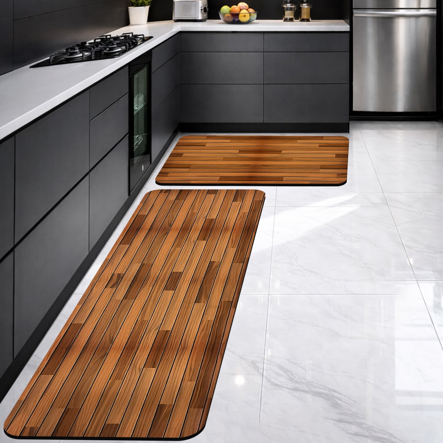 Kitchen Floor Mat 3.5mm (120x40cm & 40x60cm-2 Pieces)