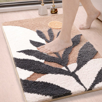 3D Microfiber Floor Mat | Ultra Soft & Super Absorbent Bath Mat | Anti-Slip Backing | Quick Dry Washable Rug for Bathroom, Kitchen & Bedroom