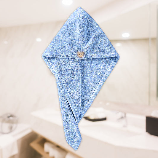 Quick Drying Microfiber 500 GSM Hair Bath Towel (Sky Blue)