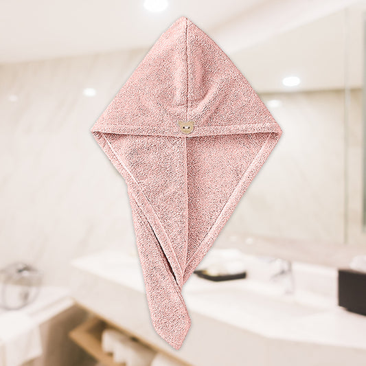 Quick Drying Microfiber 500 GSM Hair Bath Towel (Pink)