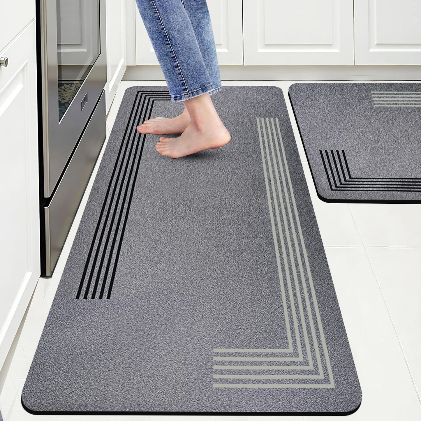 Kitchen Floor Mat 3.5mm (120x45cm & 40x80cm-2 Pieces) Liner