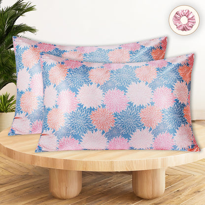 Sunvibe 3D Printed Pillow Cover for Bedroom | Soft & Durable Microfiber Cushion Cover | Fade-Resistant, Skin-Friendly, Hidden Zipper | Decorative Pillowcase for Sofa & Bed-1 free Scrunchie
