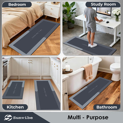 Kitchen Floor Mat 3.5mm (120x40cm & 40x60cm, Cooking Grey)