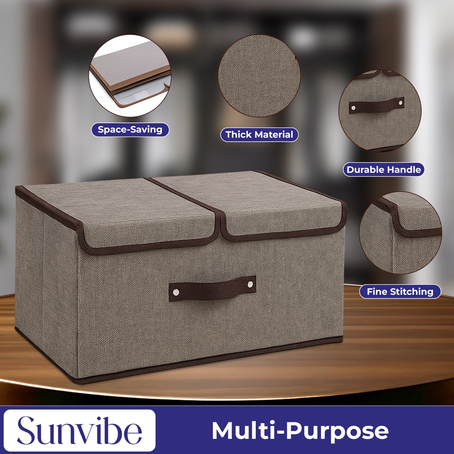 Foldable Clothes Storage Organizer Box Multi-Functional Storage Organizer – Declutter with Style.