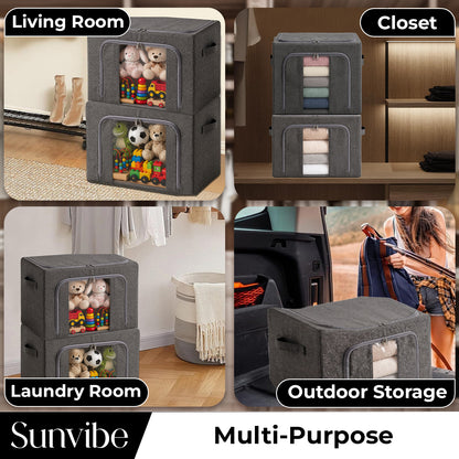 Premium Foldable Blanket & Clothes Storage Bag with Clear Window