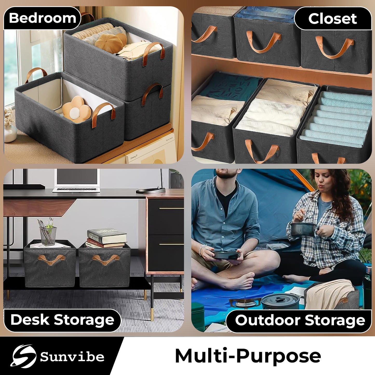 Foldable Wardrobe Organizer with Durable Handles