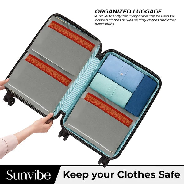 Saree Clothes Bags/Covers/Poches For Storage With Zip Closure (16 X 14 Inches)