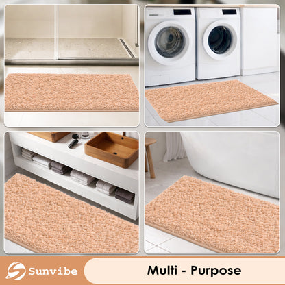 Sunvibe   Premium Microfiber Floor Mat – Super Soft, Highly Absorbent & Quick Dry | Anti-Slip Multipurpose Mat for Bathroom, Kitchen & Bedroom (40 x 60 cm)