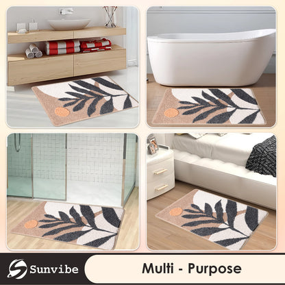 3D Microfiber Floor Mat | Ultra Soft & Super Absorbent Bath Mat | Anti-Slip Backing | Quick Dry Washable Rug for Bathroom, Kitchen & Bedroom