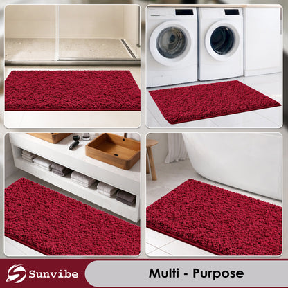 Sunvibe Premium Microfiber Floor Mat – Super Soft, Highly Absorbent & Quick Dry | Anti-Slip Multipurpose Mat for Bathroom, Kitchen & Bedroom (40 x 60 cm)