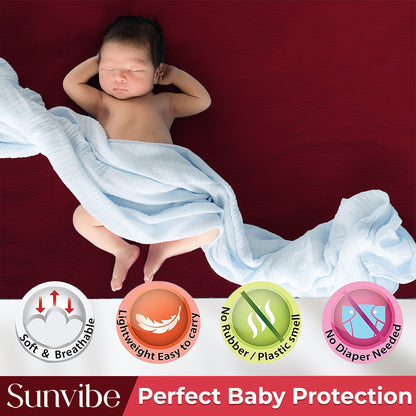 Absorbent & Waterproof Baby Mattress Protector Sheet – Quick Dry, Washable
