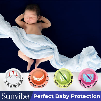 Absorbent & Waterproof Baby Mattress Protector Sheet – Quick Dry, Washable