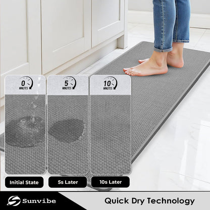 Kitchen Floor Mat 3.5mm (120x40cm & 40x60cm-2 Pieces)