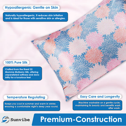 Sunvibe 3D Printed Pillow Cover for Bedroom | Soft & Durable Microfiber Cushion Cover | Fade-Resistant, Skin-Friendly, Hidden Zipper | Decorative Pillowcase for Sofa & Bed-1 free Scrunchie