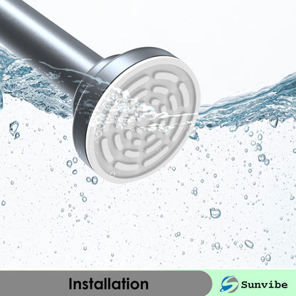 Extendable Black Shower Curtain Tension Rod – Non-Drilling & Anti-Skid