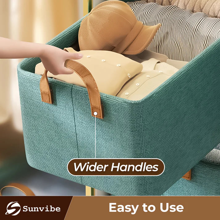 Wardrobe Organizer for Clothes | Foldable Storage Box | Space Saving Closet Organizer